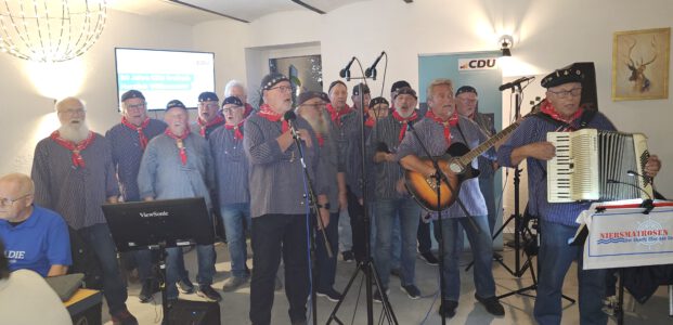 Die Niersmatrosen beim Grefrather CDU Jubiläum